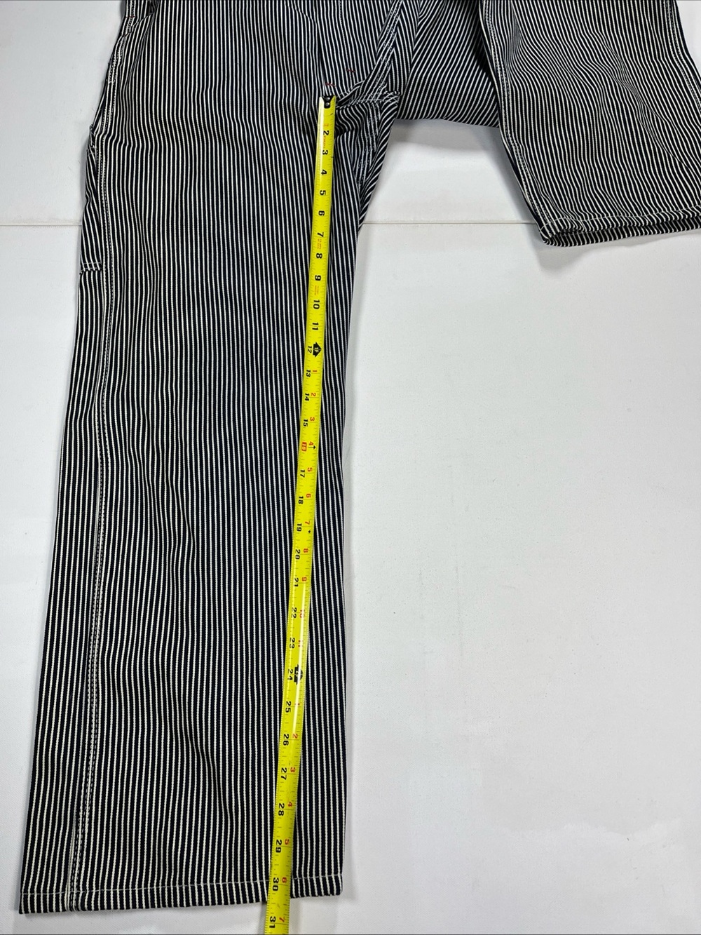 Dickies Overalls Men’s 32x30 Striped Conductor Railroad Cotton Bib NWT - Picture 8 of 12
